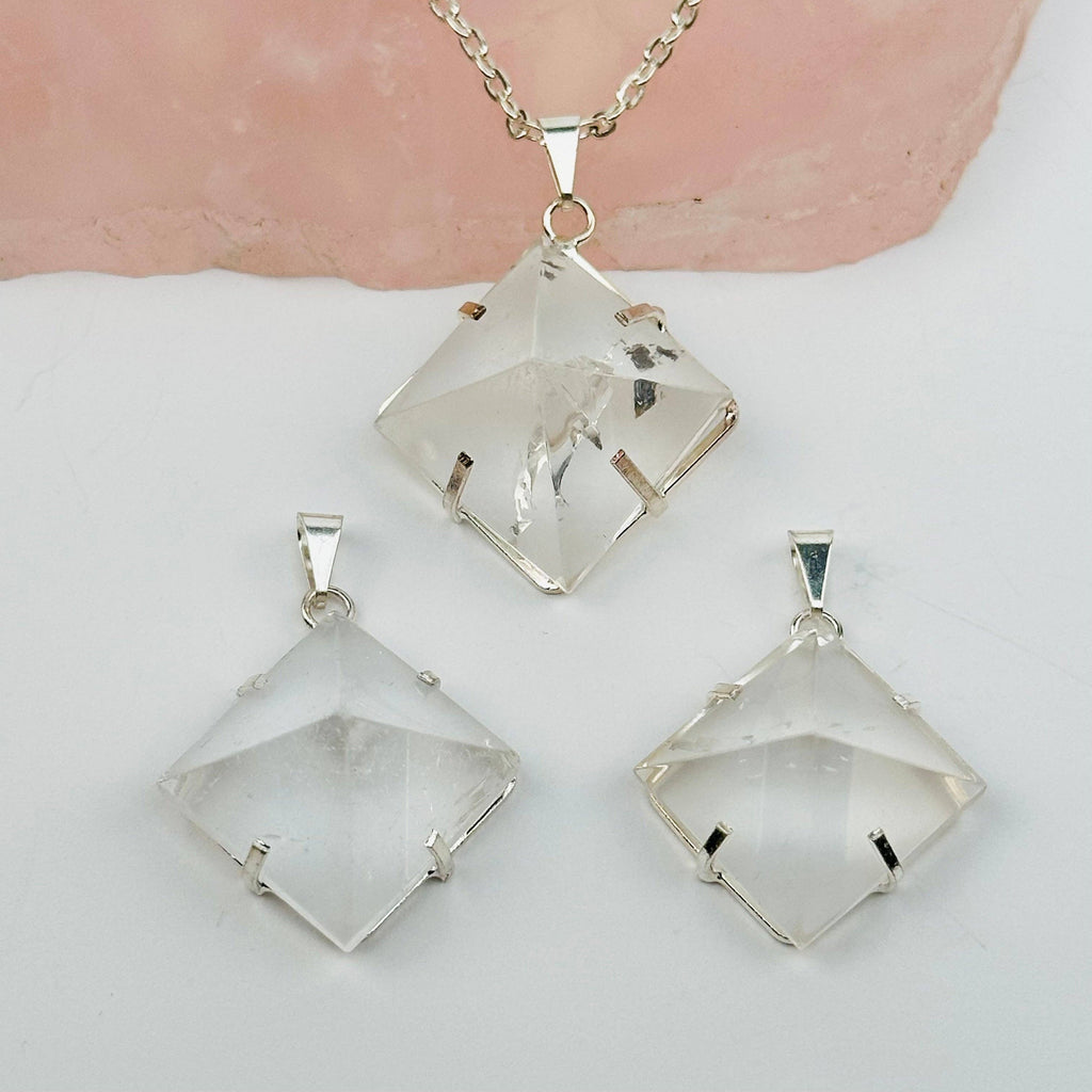 Crystal Quartz Pyramid Pendant