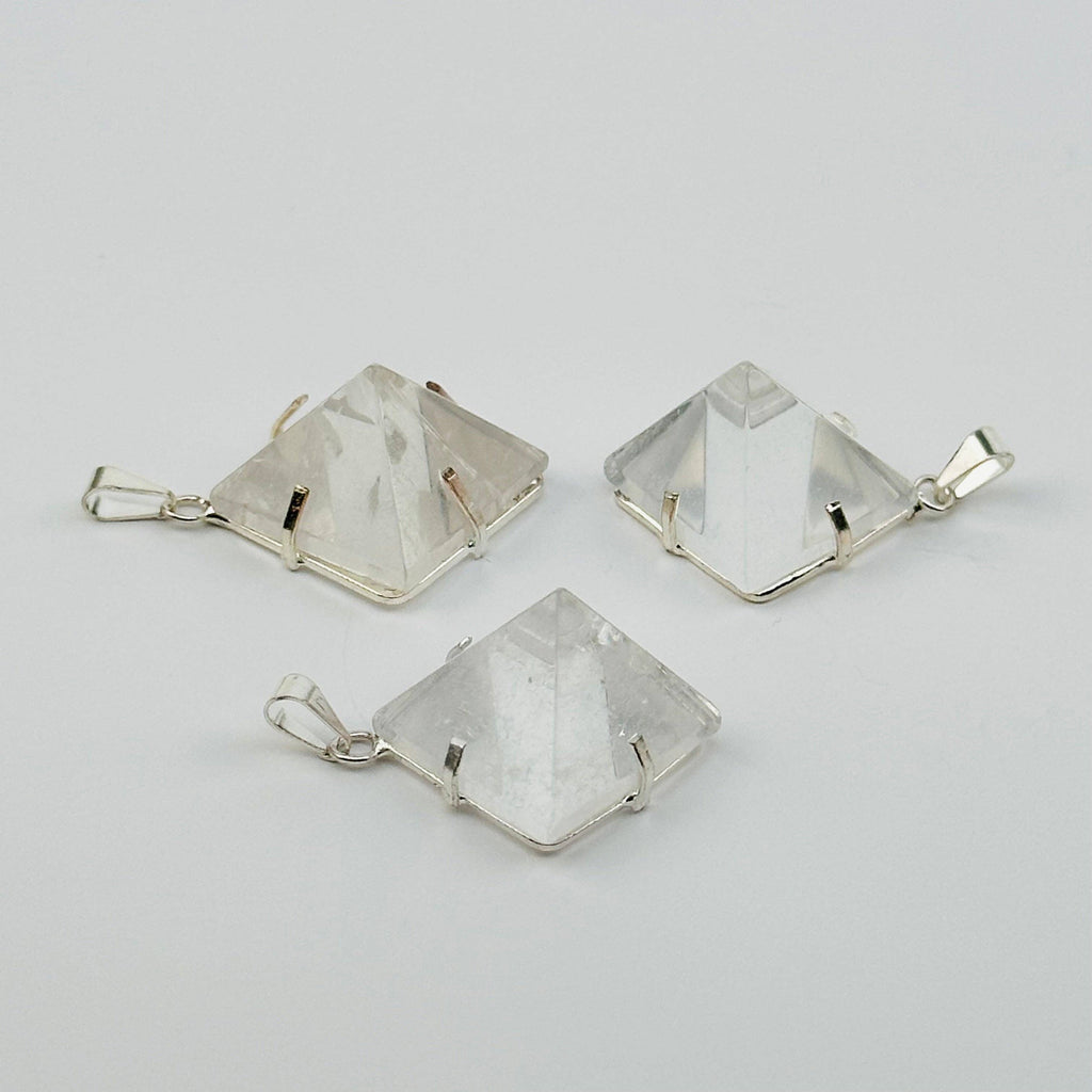 Crystal Quartz Pyramid Pendant