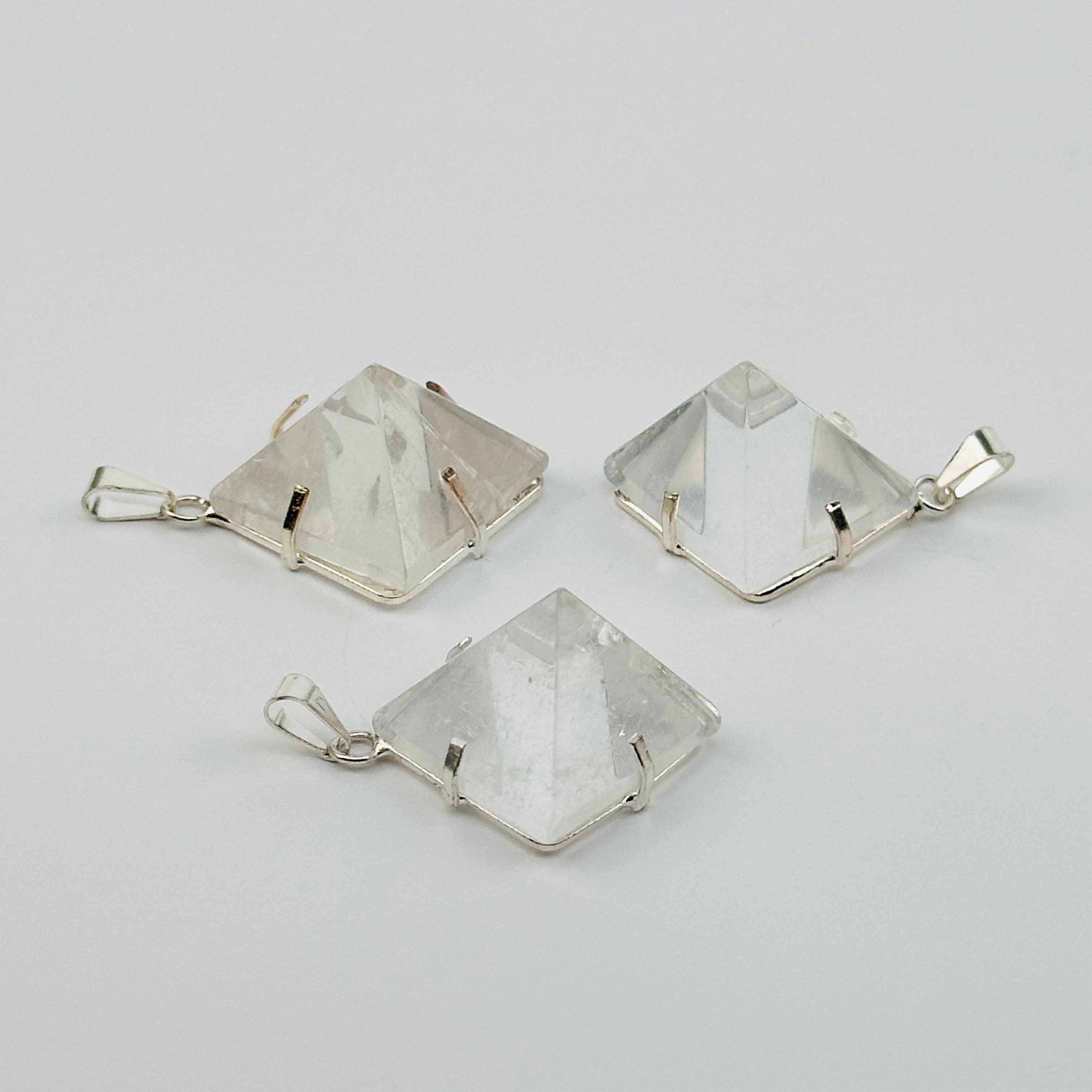 Crystal Quartz Pyramid Pendant