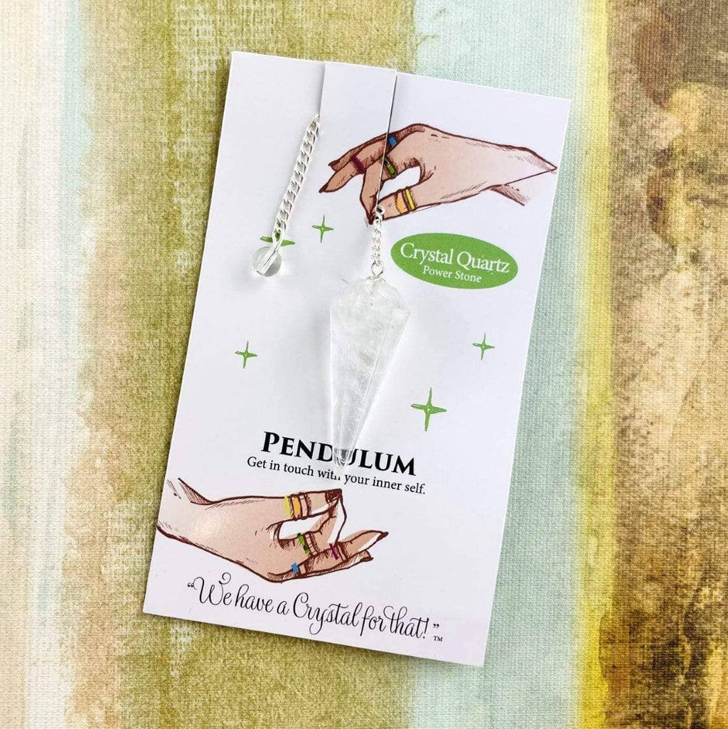 Crystal Stone Pendulum on Chain-Black Tourmaline