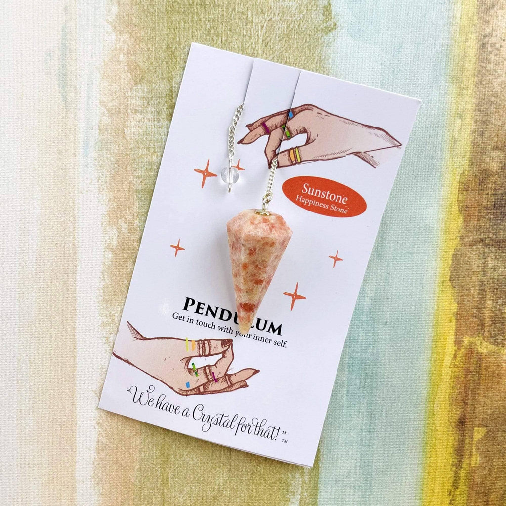 Crystal Stone Pendulum on Chain-Black Tourmaline