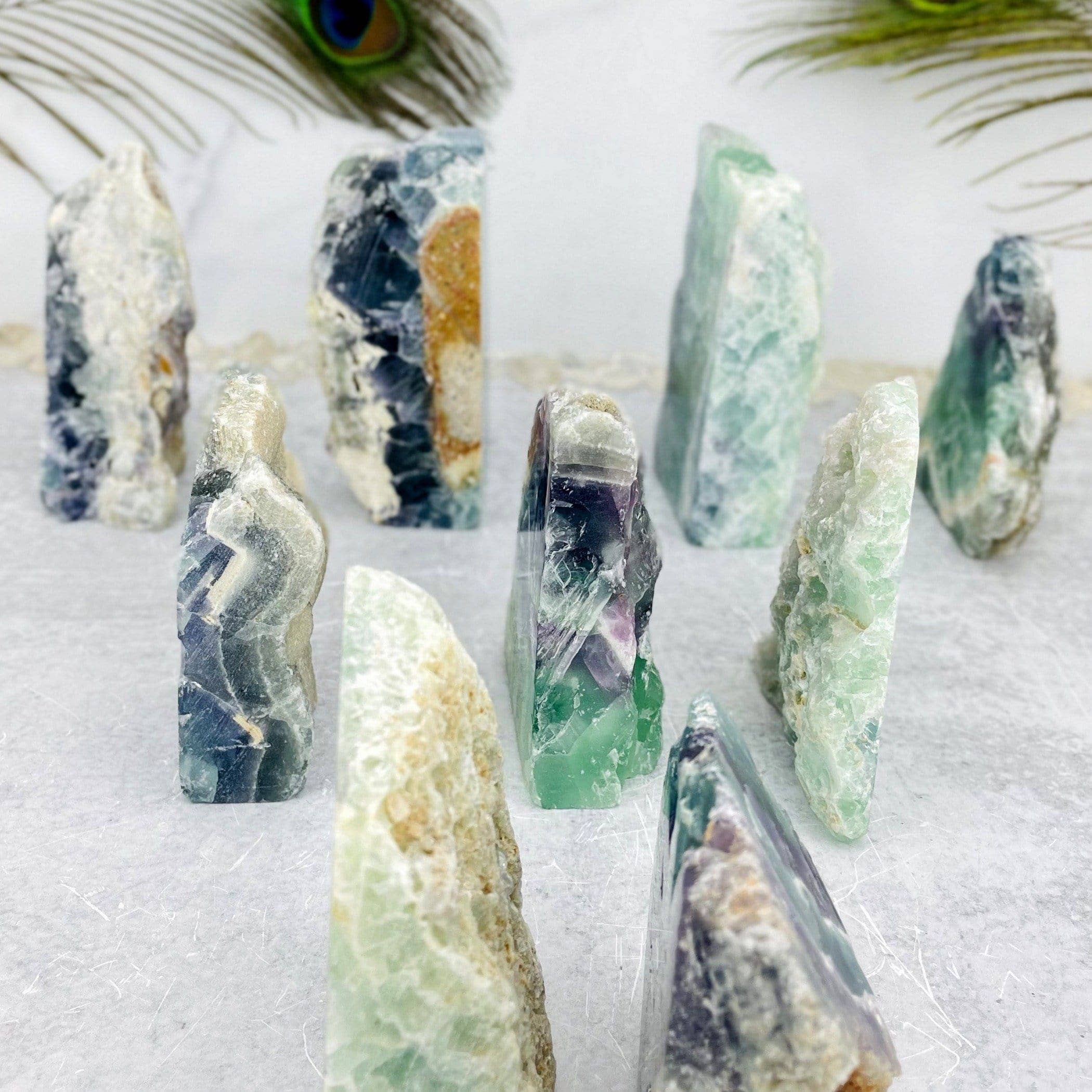 Fluorite Cut Base Crystals(RK26): 500g - 1 kg