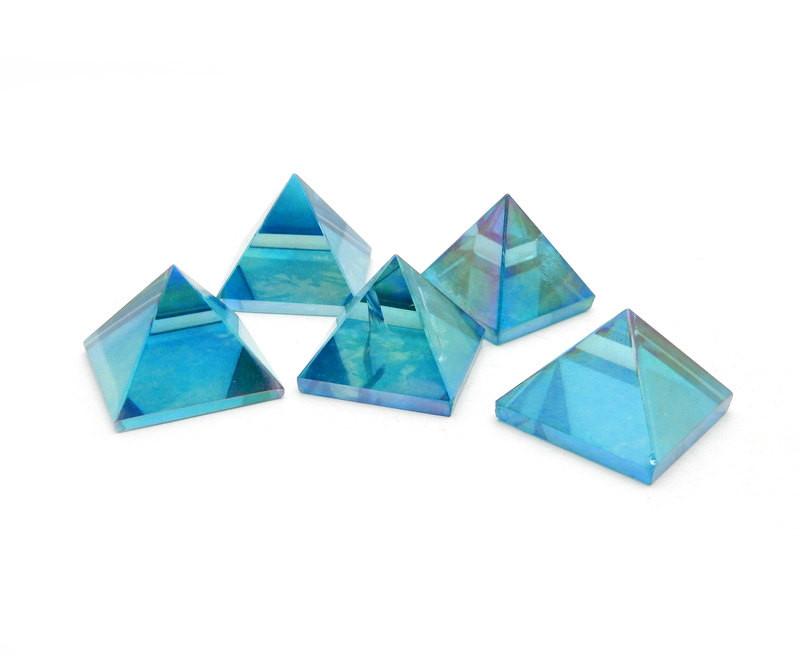 Aqua Aura Pyramid - Crystal Quartz Aqua Aura Pyramid