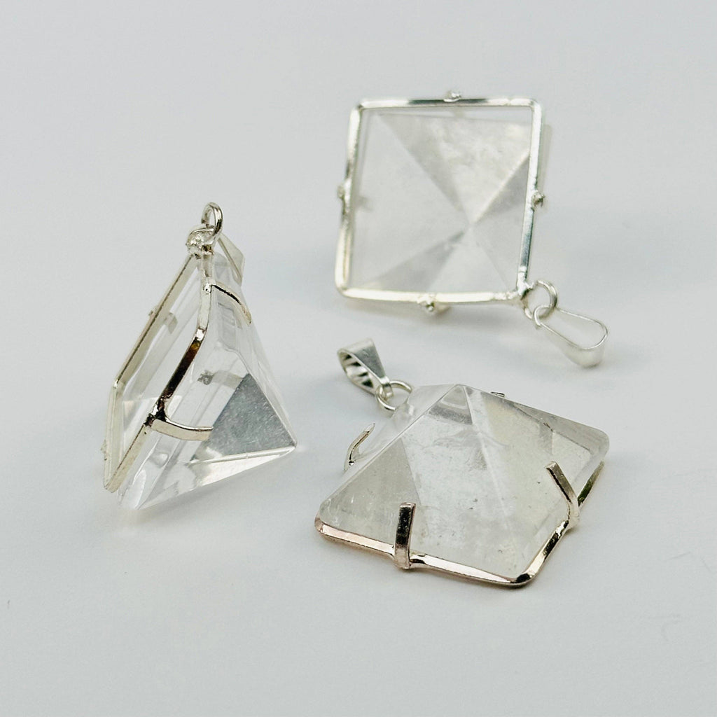 Crystal Quartz Pyramid Pendant