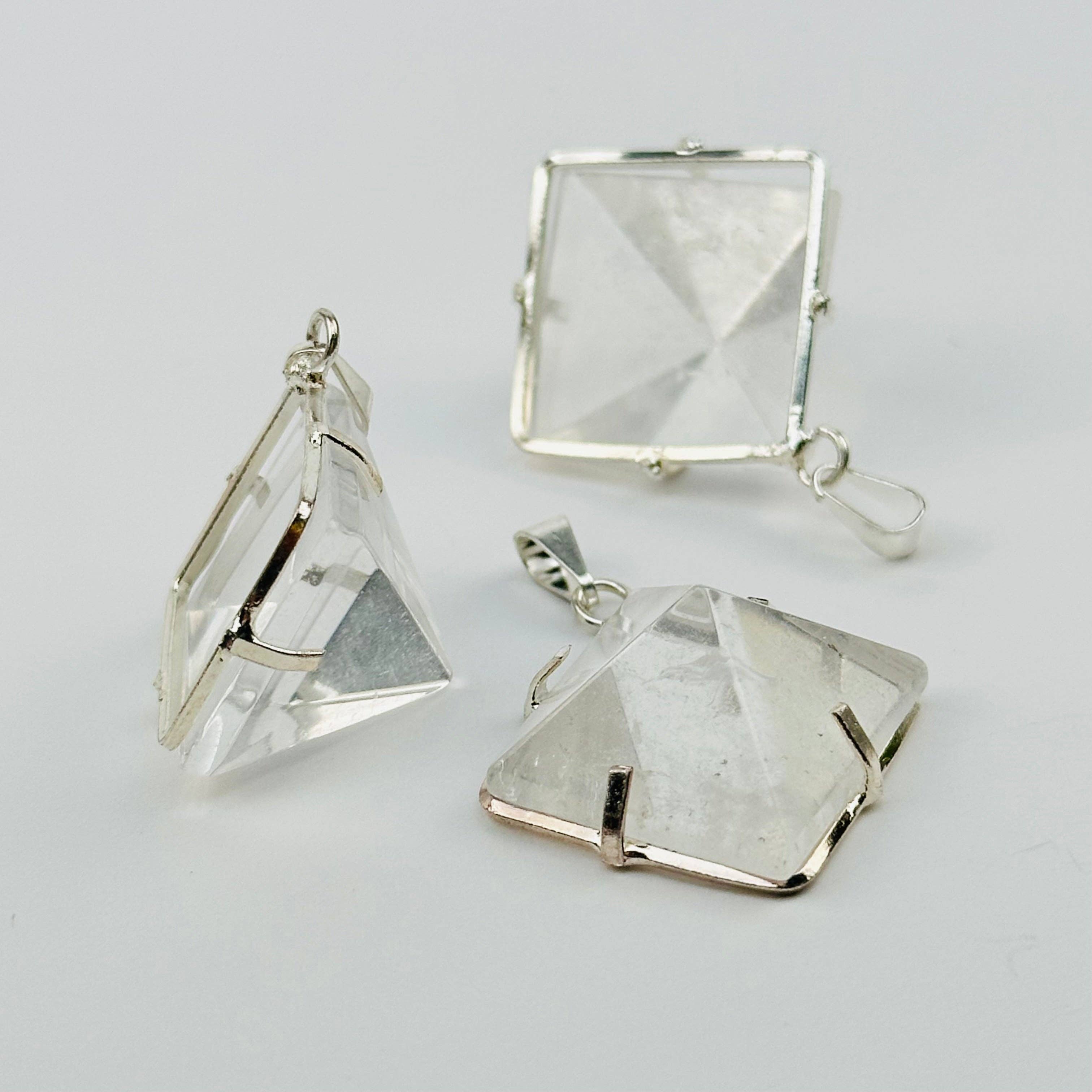 Crystal Quartz Pyramid Pendant