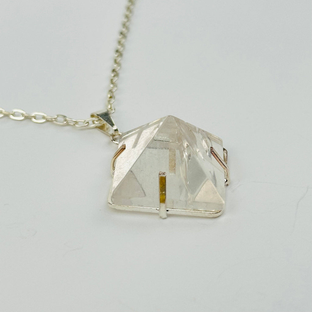 Crystal Quartz Pyramid Pendant