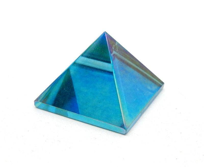 Aqua Aura Pyramid - Crystal Quartz Aqua Aura Pyramid