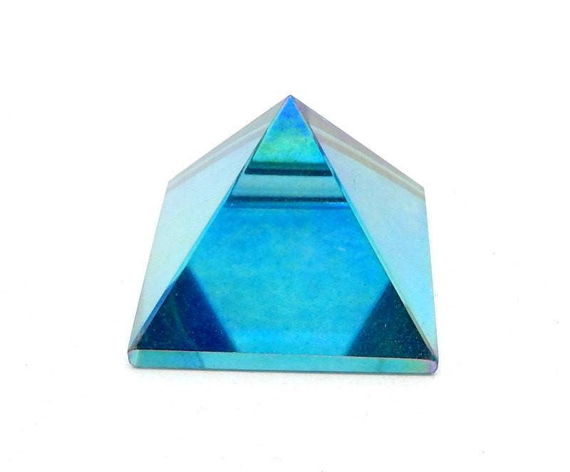 Aqua Aura Pyramid - Crystal Quartz Aqua Aura Pyramid
